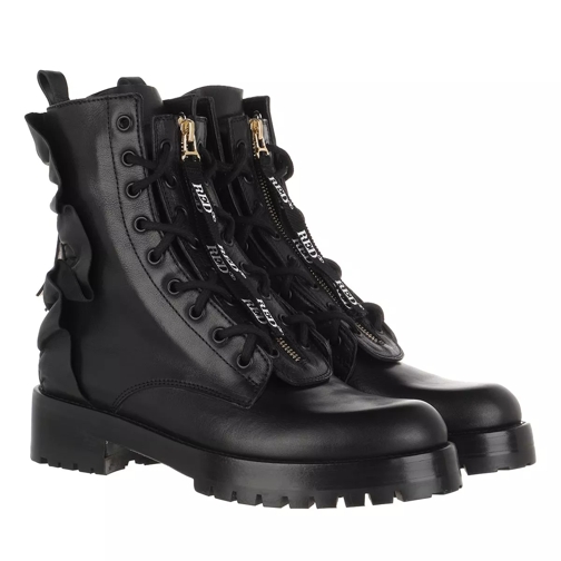 Red Valentino Combat Boot Black Ankle Boot