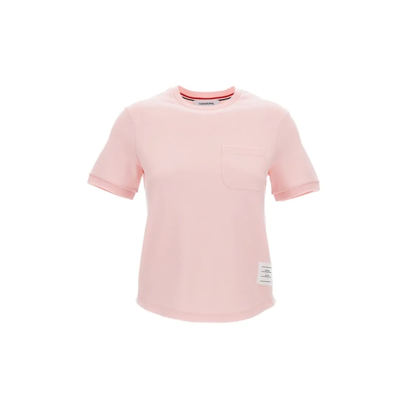 Thom Browne T-shirt Cotton Milano Pocket Tee Pink