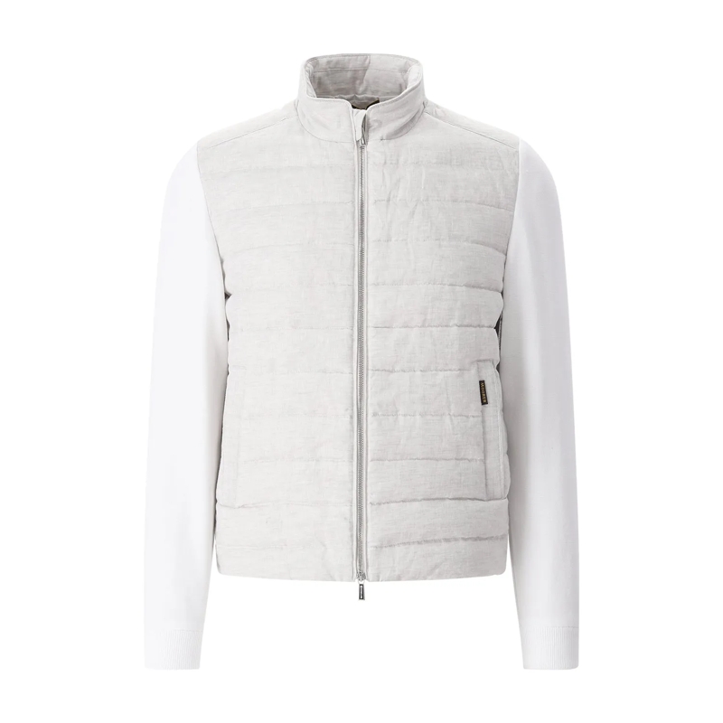 Moorer Overgangsjas Jacke aus Leinen grau