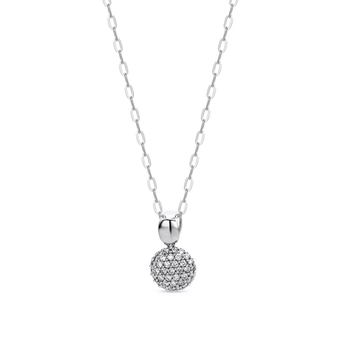DIAMADA 0.15ct Diamond Necklace  18KT White Gold Medium Halsketting
