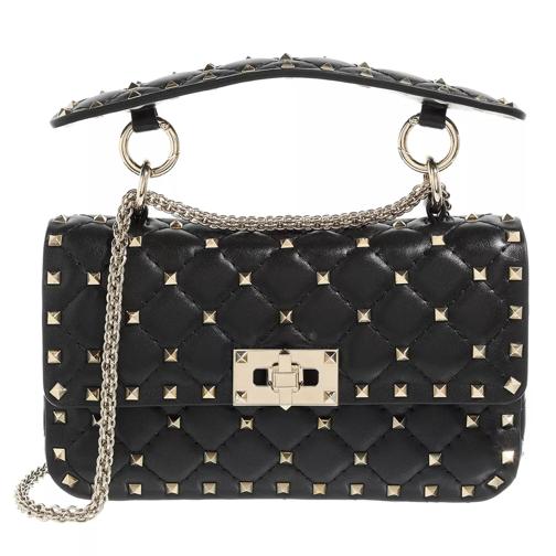 Valentino Garavani Rockstud Spike Crossbody Bag Small Black Satchel