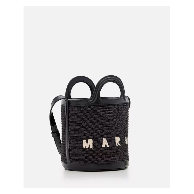 Marni Bucket Bag Black Adjustable Shoulder Strap Bag Black(Image 5)