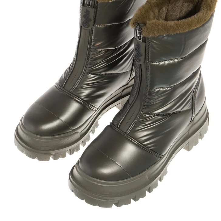 【COLOR iN ID】Quilted padded boots Buffalo Aspha Quilt Zip Khaki | Winter Boots