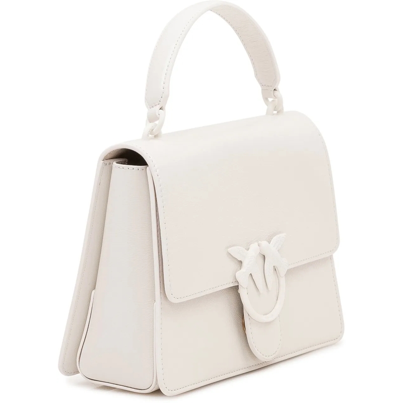 Pinko Tote Borsa Love One Top Handle con Patta e Manico weiß(Image 3)