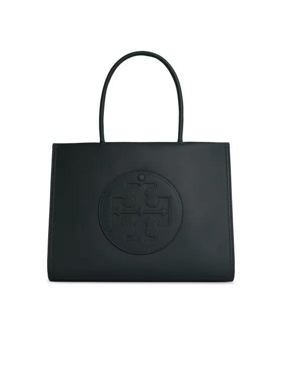 Tory Burch Totes - Ella%27 Shopping Bag In Green Bio-Tex Leather - Gr. unisize - in Schwarz - für Damen