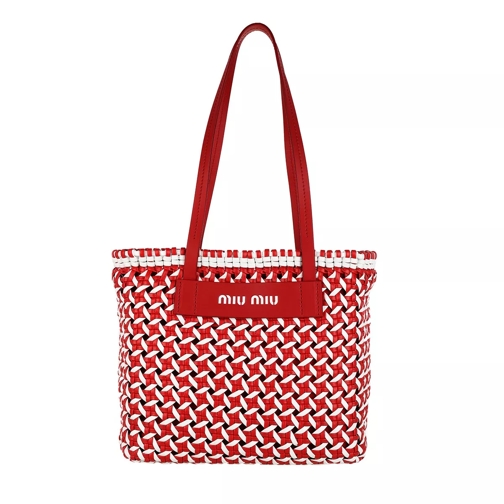 Miu Miu Shopping Bag Rosso/Bianco Boodschappentas
