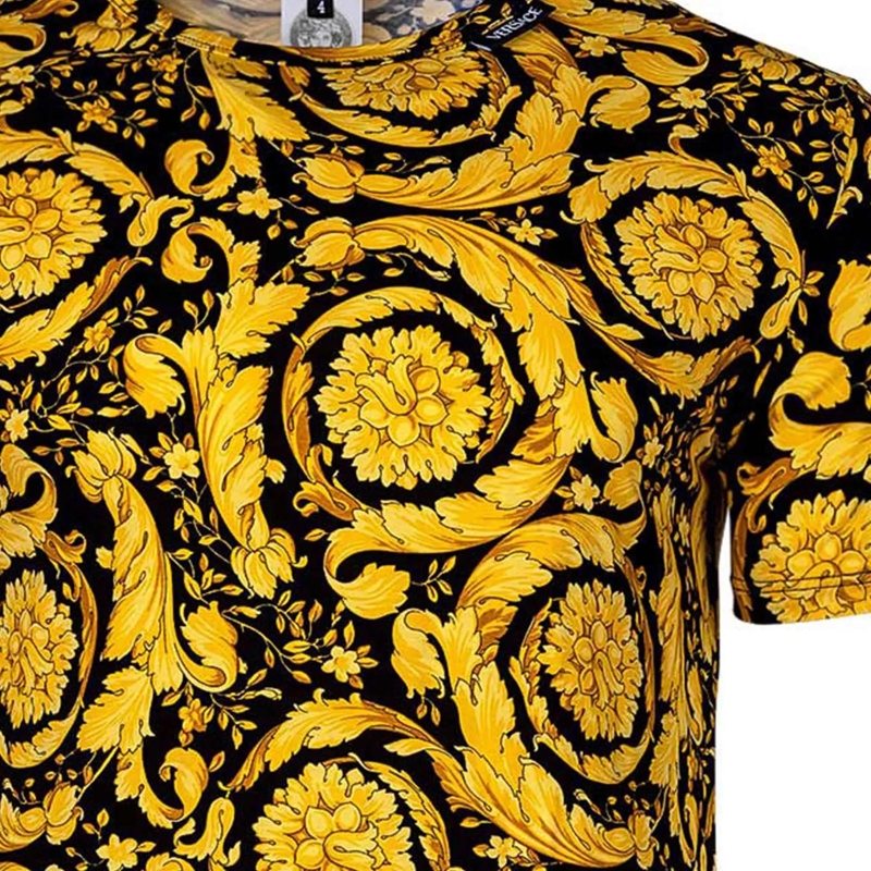 Versace Hemd UNDERWEAR T-SHIRT STRETCH ORGANIC JERSEY BAROCCO S gold(Image 3)