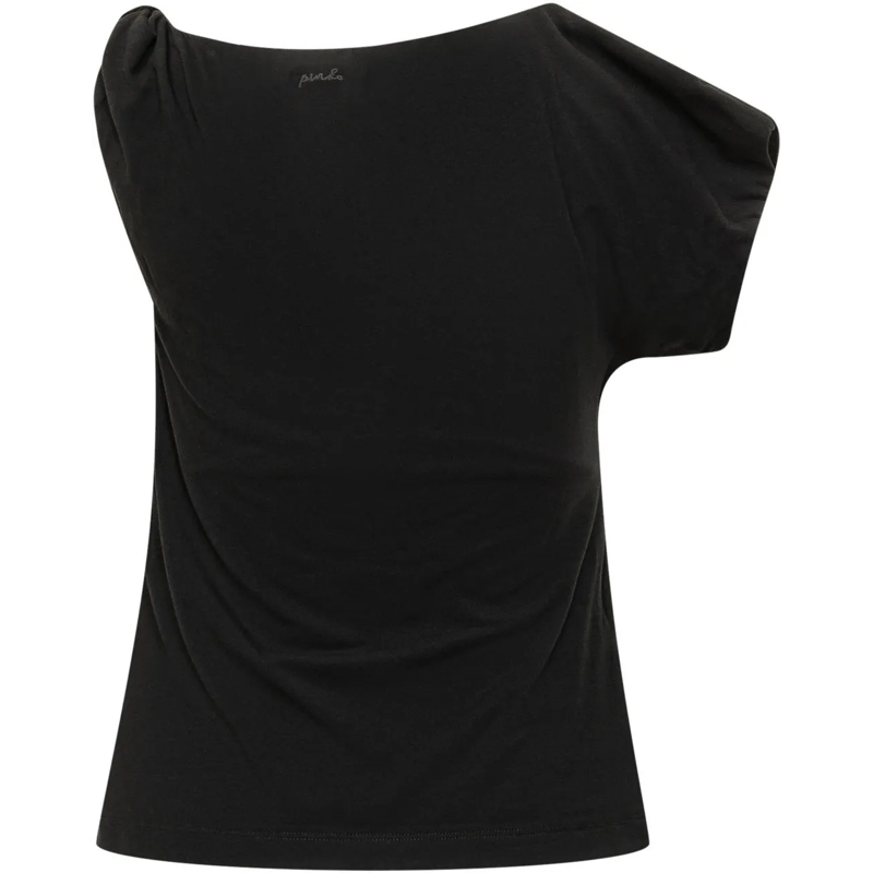 Pinko Top Top Monospalla con Drappeggio schwarz(Image 2)