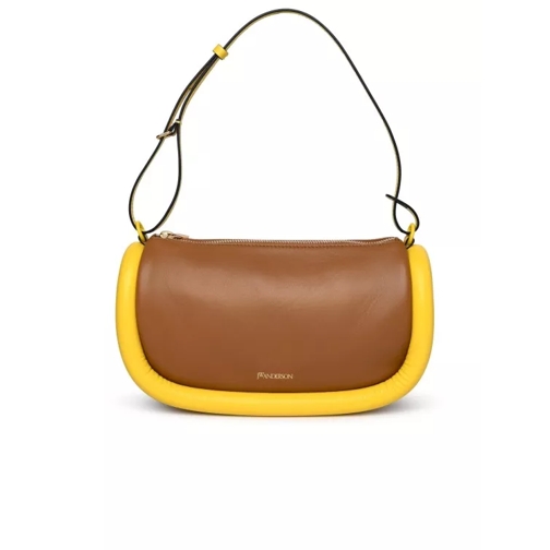 J.W.Anderson Two-Tone Leather Bag Brown Schoudertas