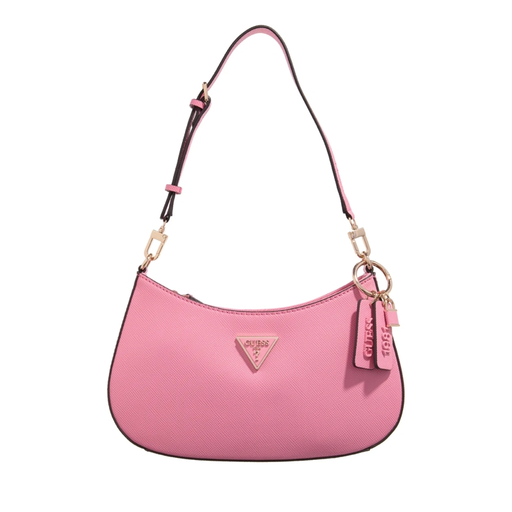 Guess Noelle Top Zip Shoulder Bag Pink Shoulder Bag