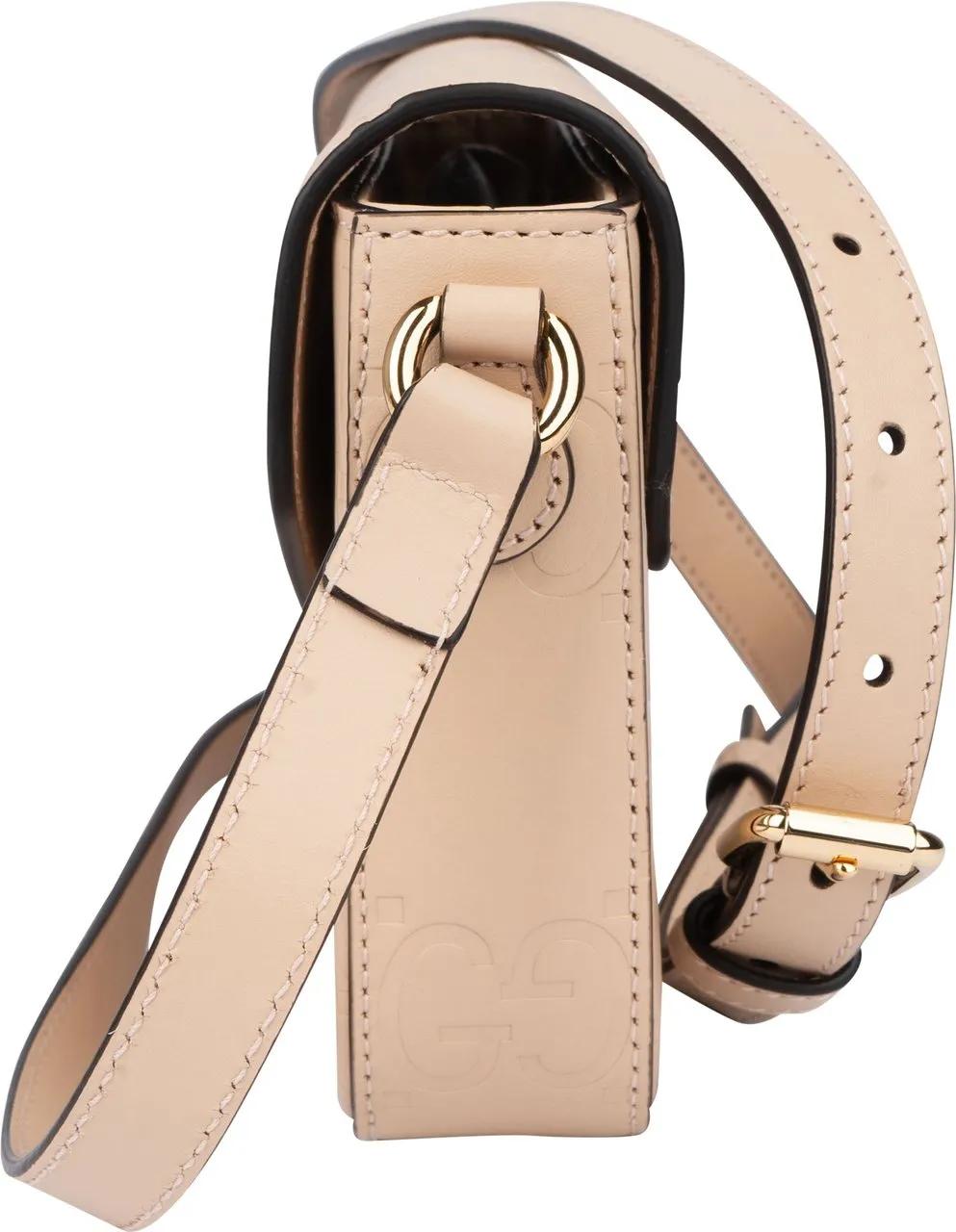 Thumbnail - Gucci Crossbody Bags - Gucci Leather GG Monogram Twice Crossbody Bag - Gr. unisize - in Beige - für Damen