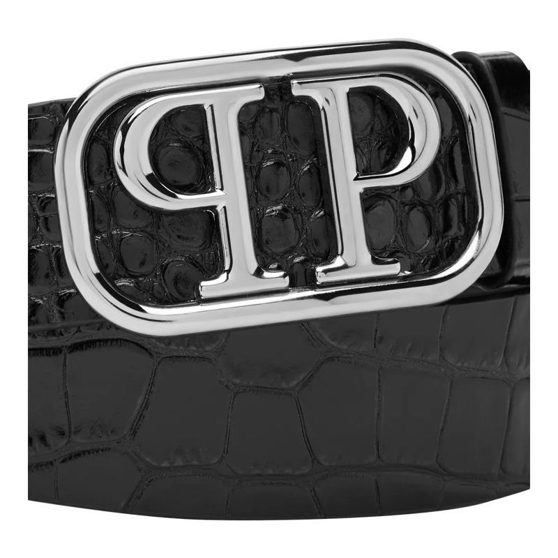 Philipp Plein Gürtel Gürtel Skull Crocco Print schwarz(Image 3)