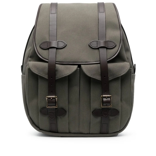 Filson Rugzak Military Green/Dark Brown Logo Backpack Green