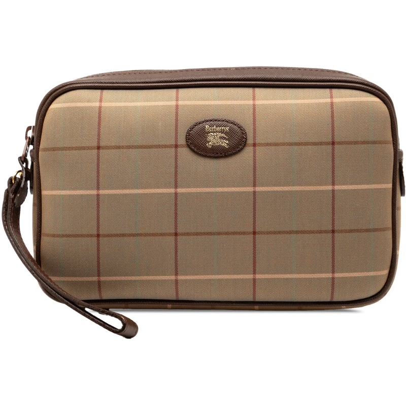 Burberry Clutch Vintage Check Canvas Clutch braun