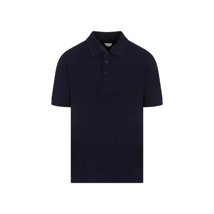 Bottega Veneta - Navy Blue Cotton Polo - Größe M - blue