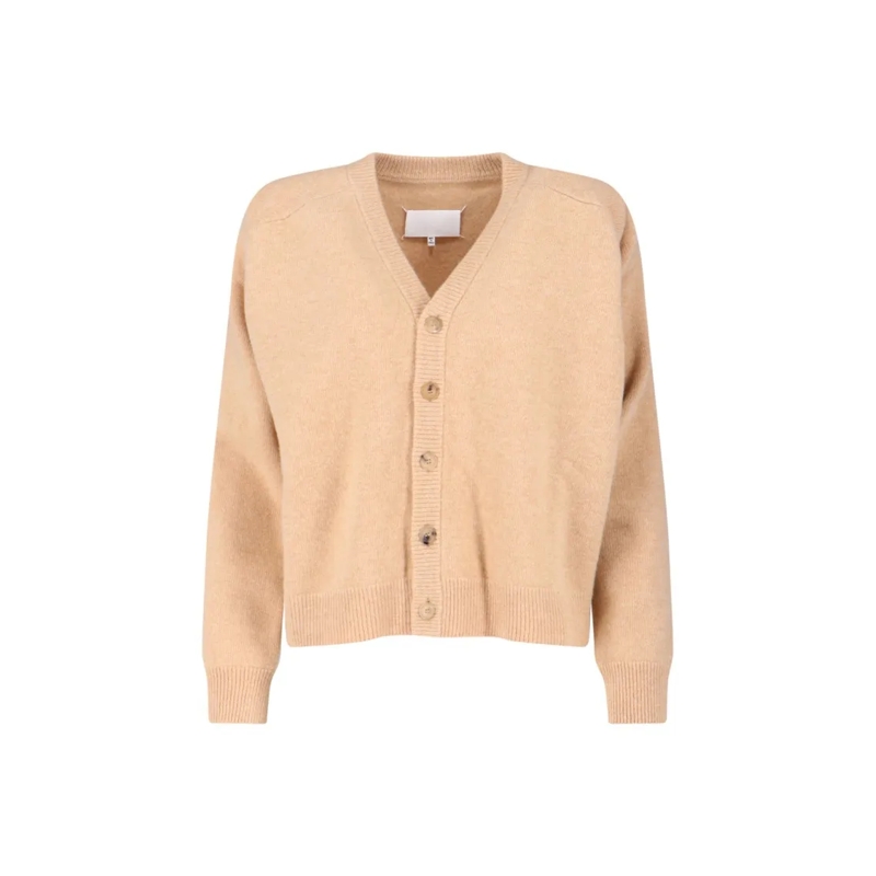 Maison Margiela Strickjacke "Four Stitches" Wool Cardigan – Beige Neutrals