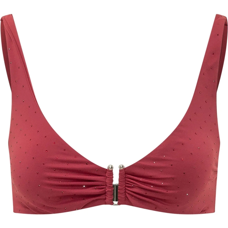 SUNDEK  Top Bikini Bralette con Spalline Larghe e Chiusura braun