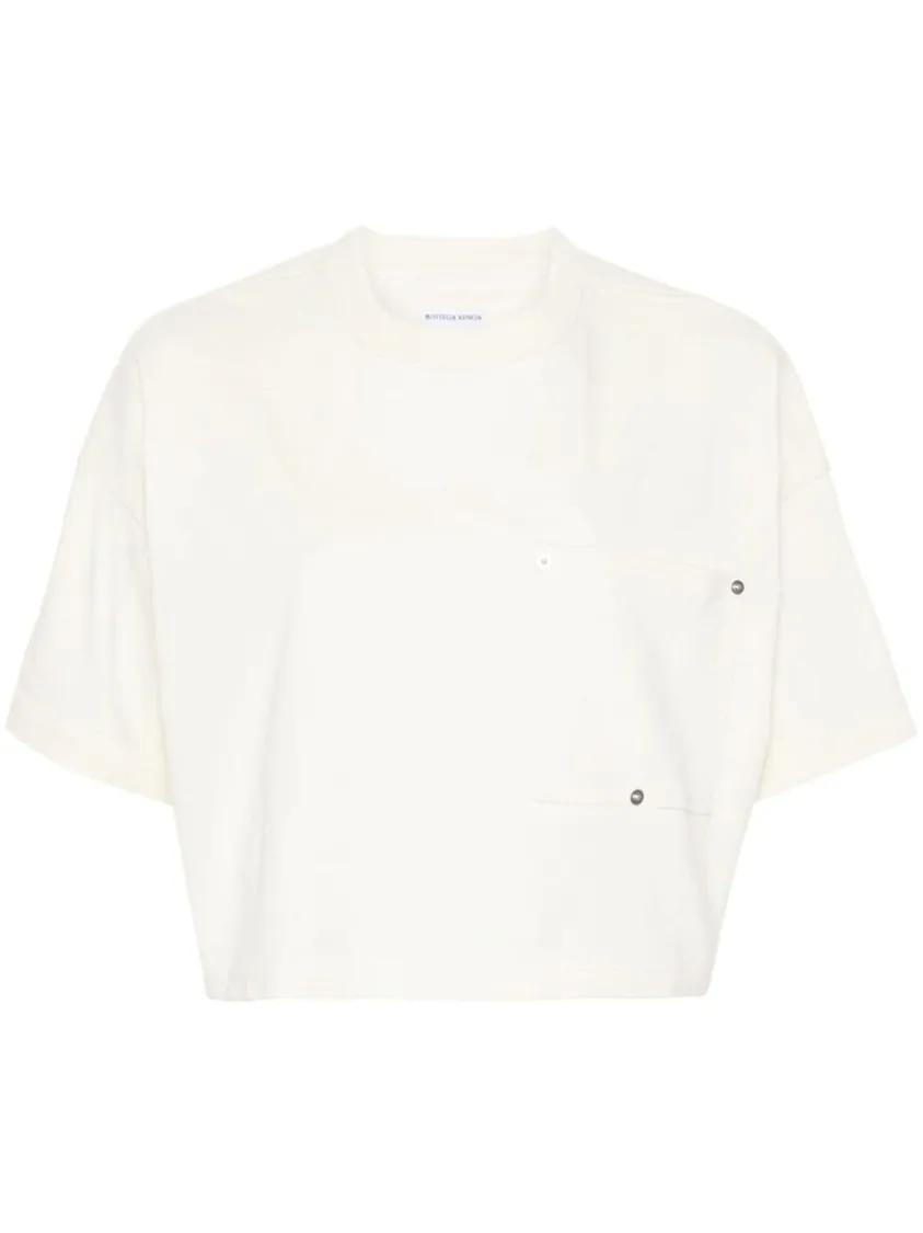 Bottega Veneta - Chalk White Drop Shoulder T-Shirt - Größe S - weiß