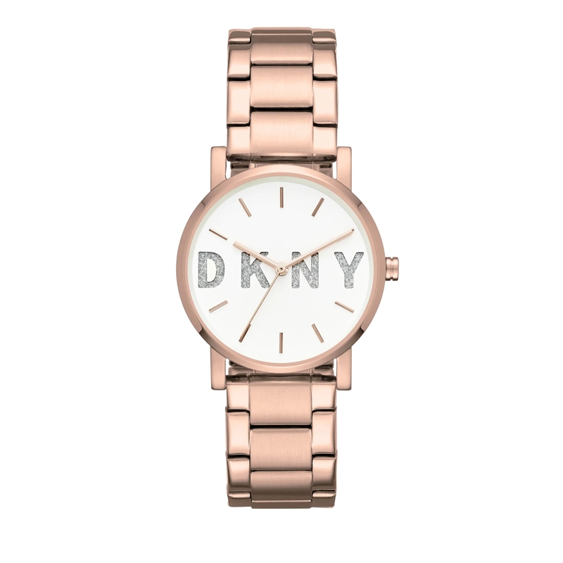 DKNY Automatikuhr Edelstahl Armbanduhr rose