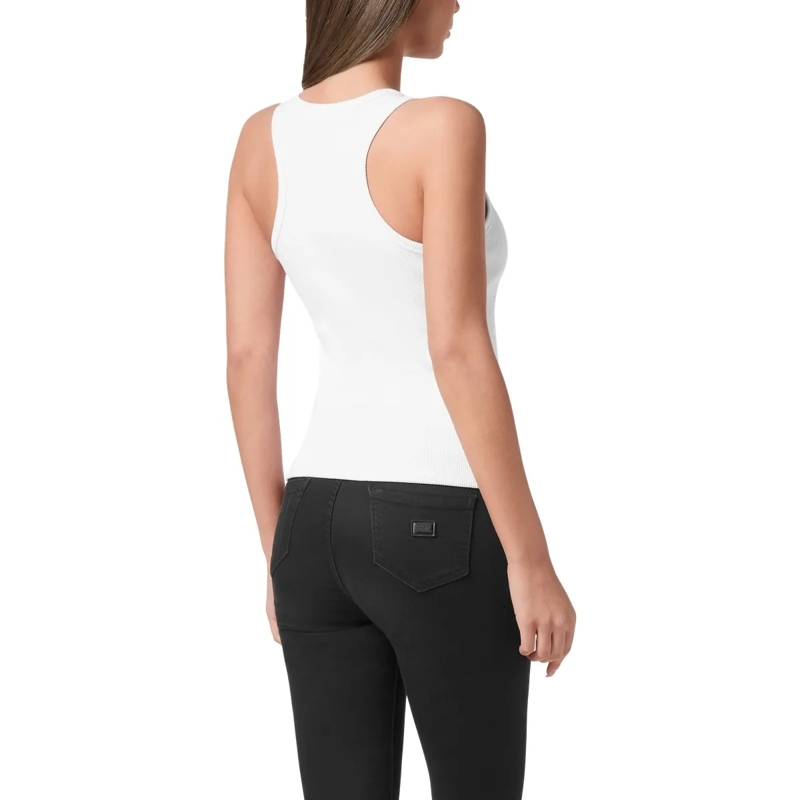 Philipp Plein Top Tank-Top Hexagon weiss(Image 2)