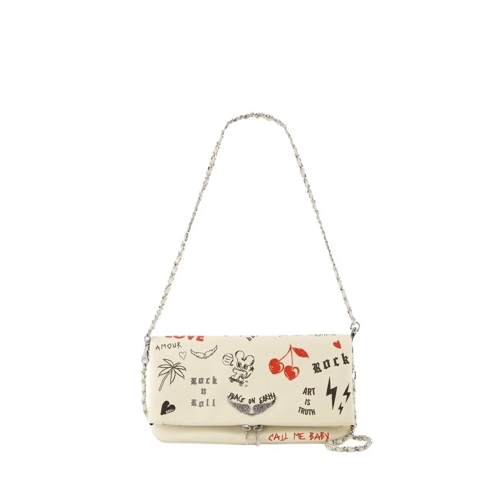 Zadig & Voltaire Schultertasche Rock Love Tag Crossbody - Leather - White Neutrals