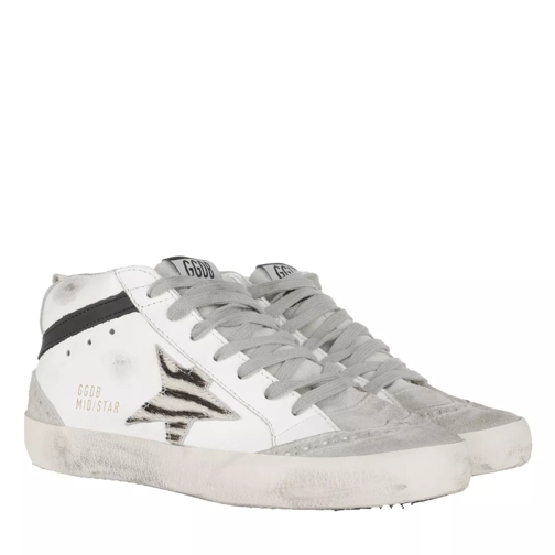 Golden Goose Mid Zebra Star Sneakers Leather White Low-Top Sneaker