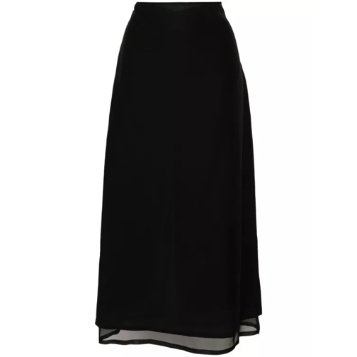 Fabiana Filippi Black Organza Maxi Skirt Black Maxi Jurken