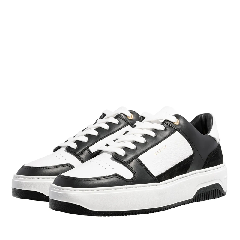 Nubikk Low-Top-Sneaker Basket Court (L) Black Leather-White