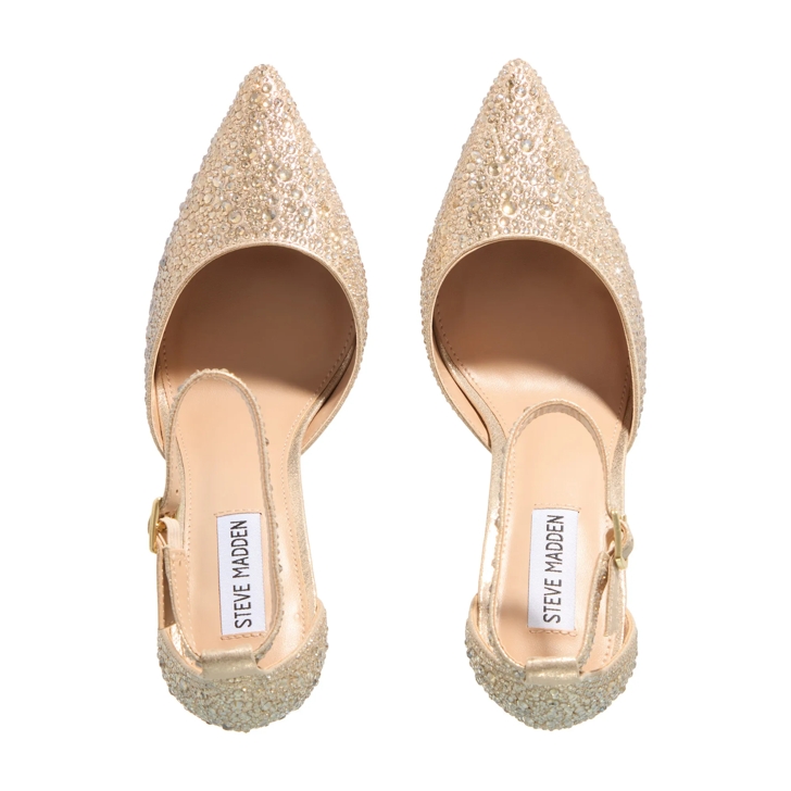 Steve 2024 Madden Plateau-Pumps in gold mit Riemchen