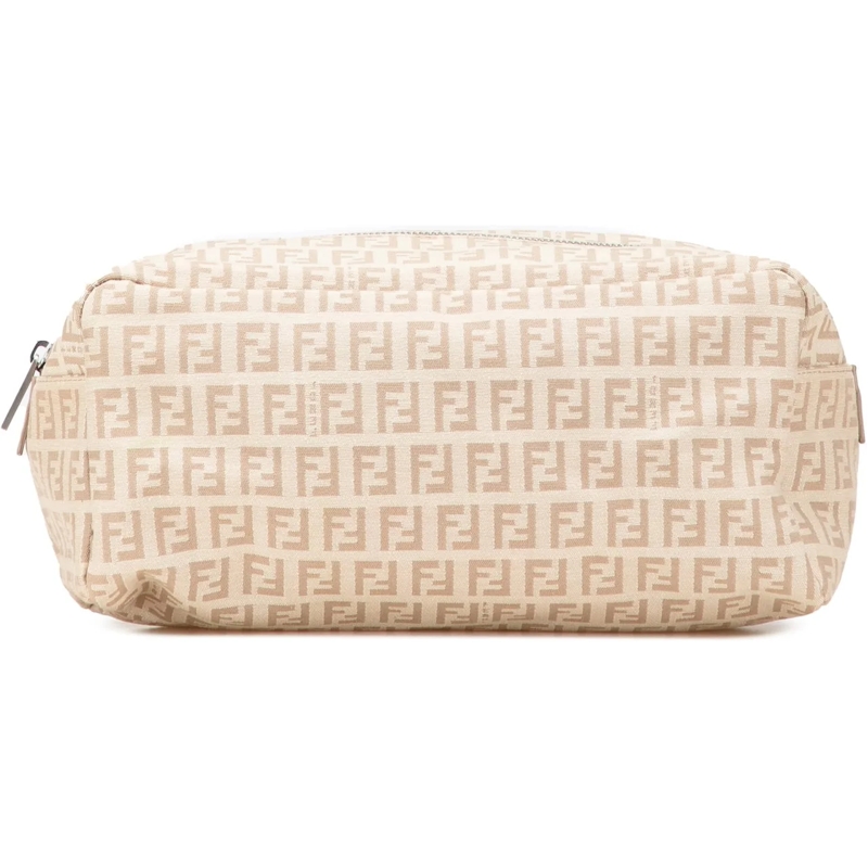 Fendi Clutch Zucchino Canvas Pouch schwarz