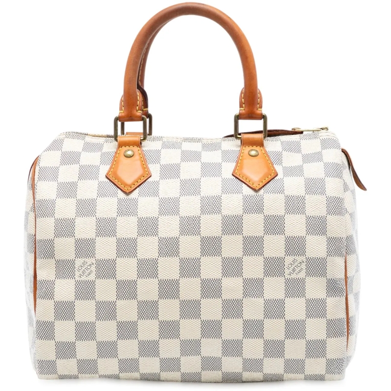 Louis Vuitton Tote Damier Azur Speedy 25 weiß
