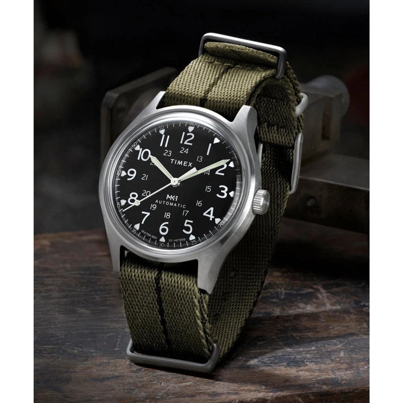 Timex Quarzuhr Mechanische Automatikuhr Timex Mk1 Automatic grün(Image 6)