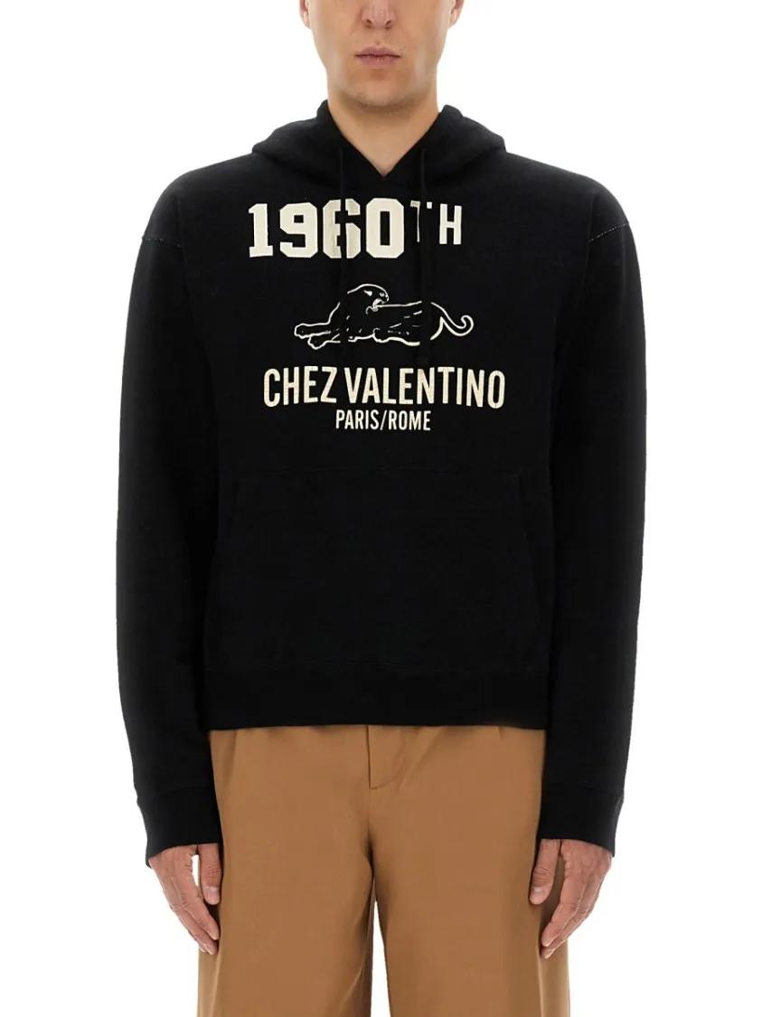 Thumbnail - Valentino Garavani - Classic Black Hoodie - Größe L - schwarz