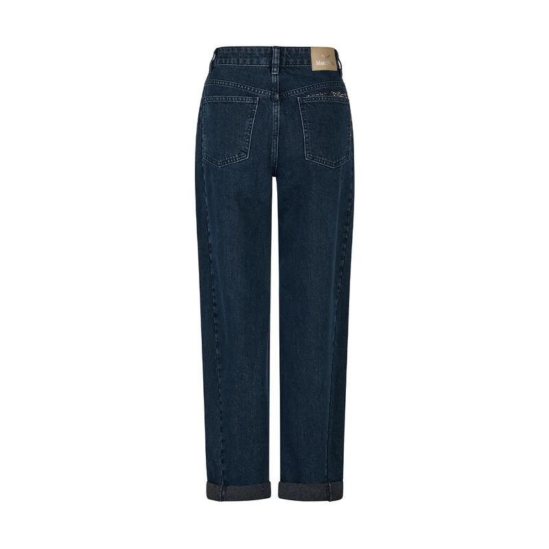 Marc Aurel Hose Jeans- 5 Pocket- Barrelform- veganes Lederlabe blau(Image 5)