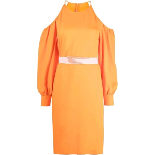 Stella McCartney Midi-Kleider Stella Mccartney Off-Shoulder Dress orange