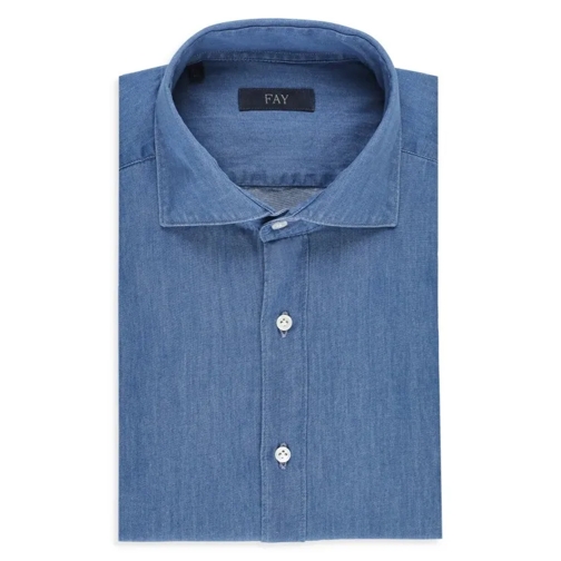 Fay Denim Shirt Blue Hemden