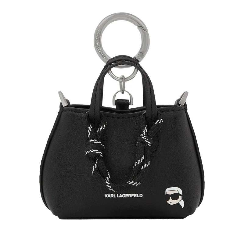 Karl Lagerfeld  IKON MINI BAG AIRPODS CASE Schlüsselanhänger schwarz