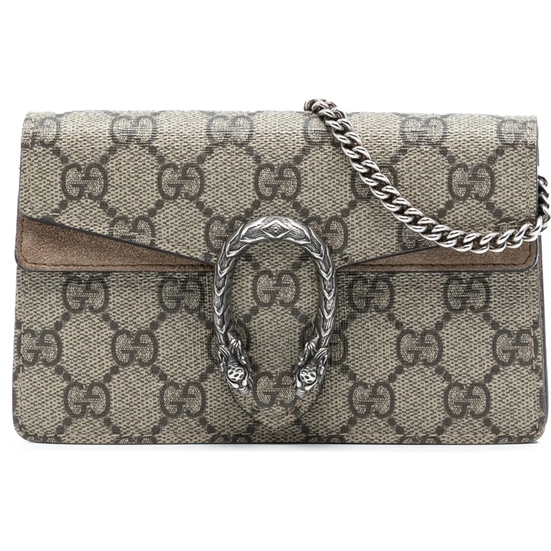 Gucci Schultertasche Mini GG Supreme Dionysus Crossbody braun