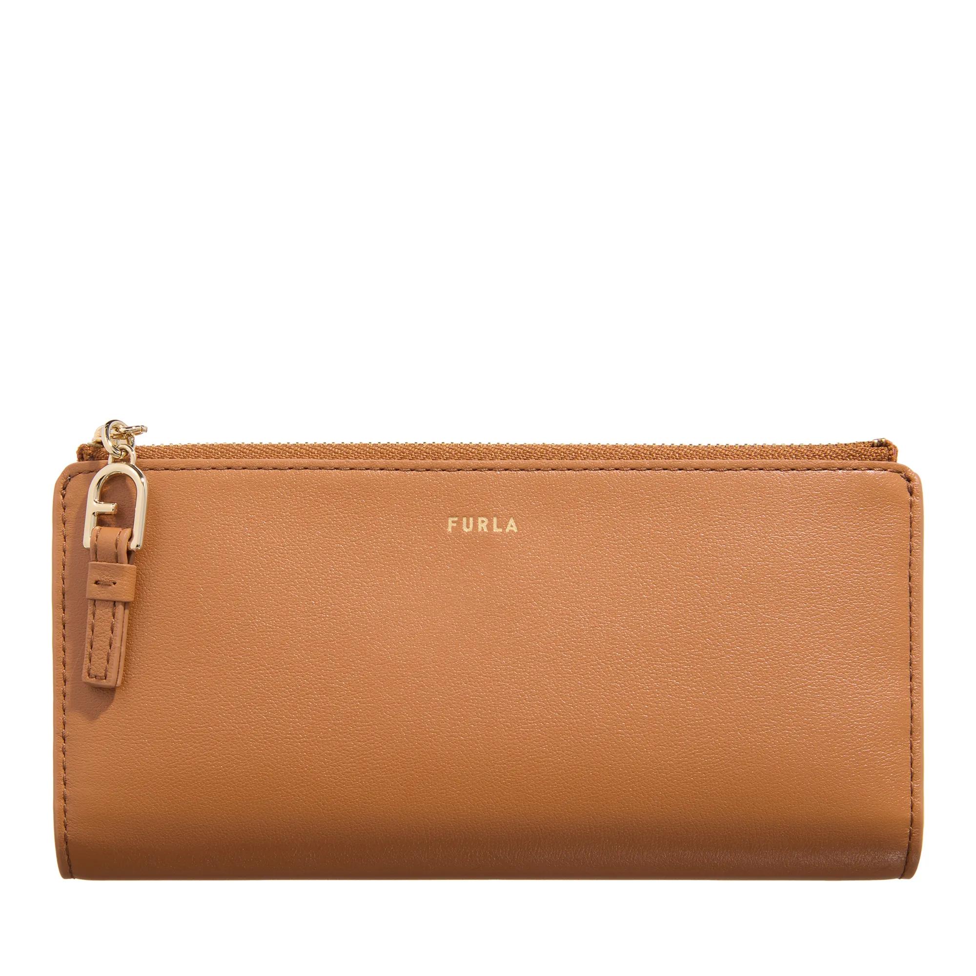 Furla Portemonnaie - Furla Nuvola Continental Bifold - Gr. unisize - in Cognacbraun - für Damen