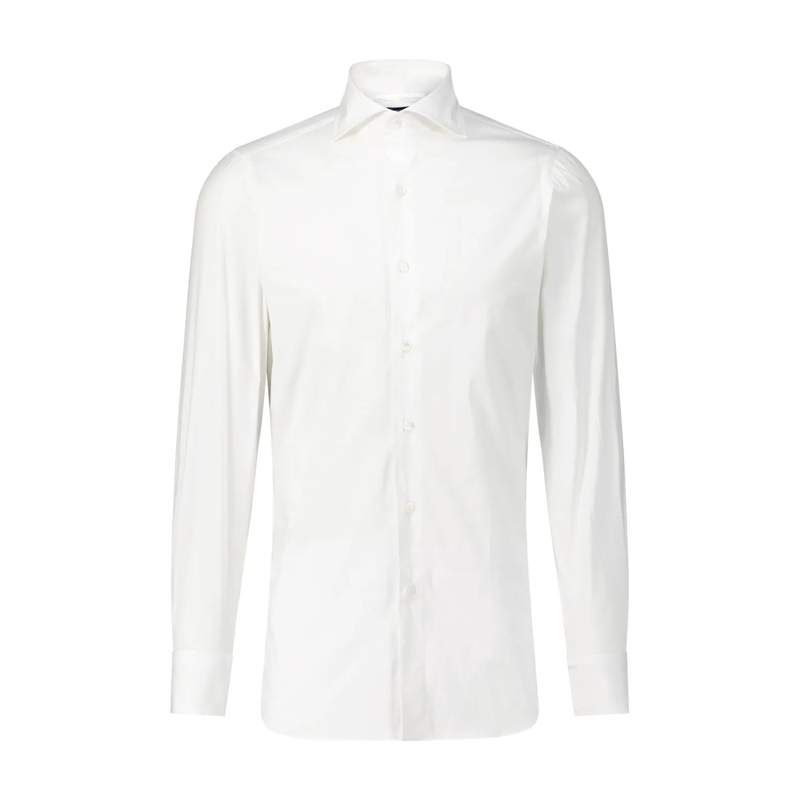 Finamore Overhemd Slim-Fit Hemd Napoli-Eduardo Weiß