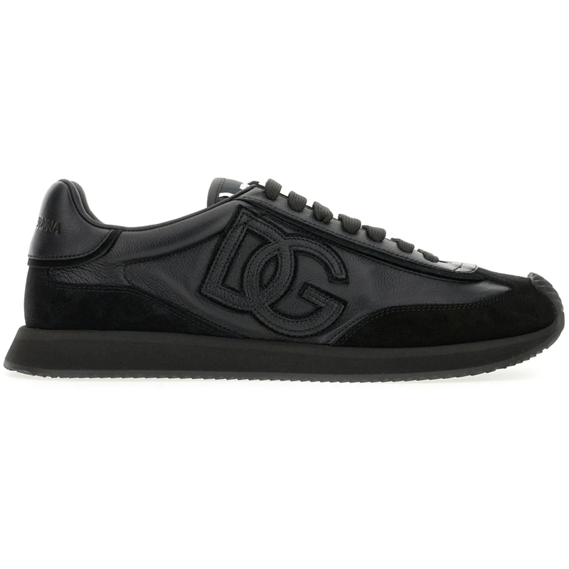 Dolce&Gabbana Low-Top-Sneaker Dolce&gabbana Black leather and suede Cushion snea schwarz