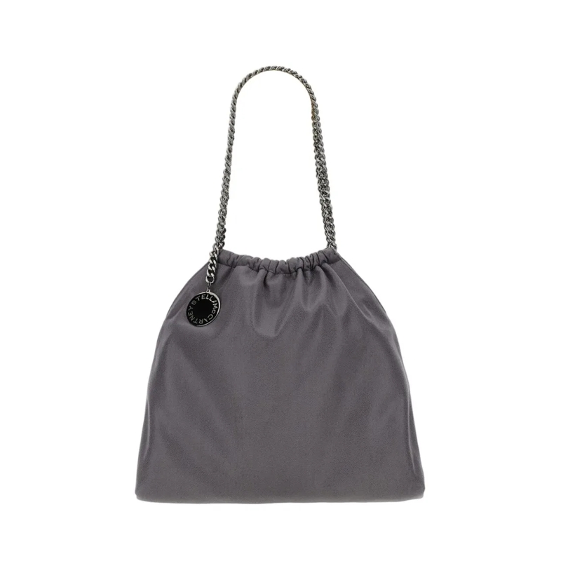 Stella McCartney Schultertasche Medium Gray Falabella Drawstring Bag With Rutheniu Grey