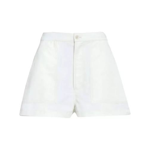Marni Logo-Embroidered High-Waist Shorts White 