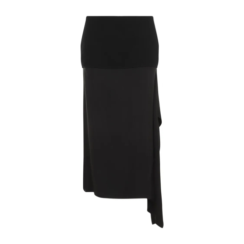 Jil Sander Black Wool Skirt Black Jupes midi