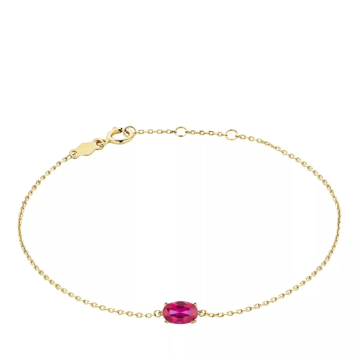 Isabel Bernard Baguette Roux 14 karat bracelet Gold, Red Armband