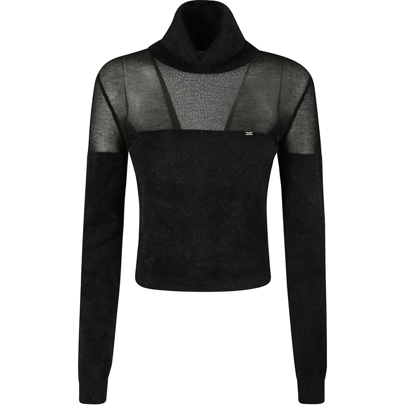 Elisabetta Franchi  Tricot Turtle Neck Sweater Black schwarz