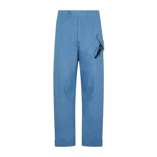 Christian Dior Blue Cotton Cargo Pants Blue 