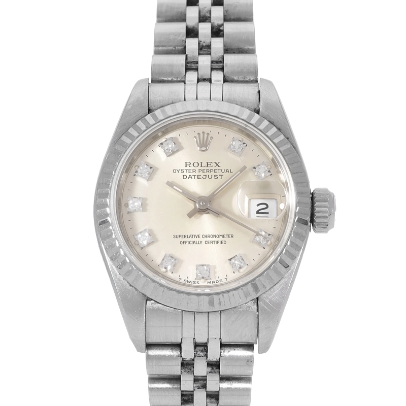 Rolex Automatikuhr Datejust Silber