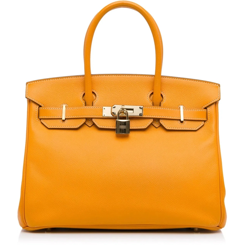 Hermès Sac à bandoulière Epsom Birkin Retourne 30 orange