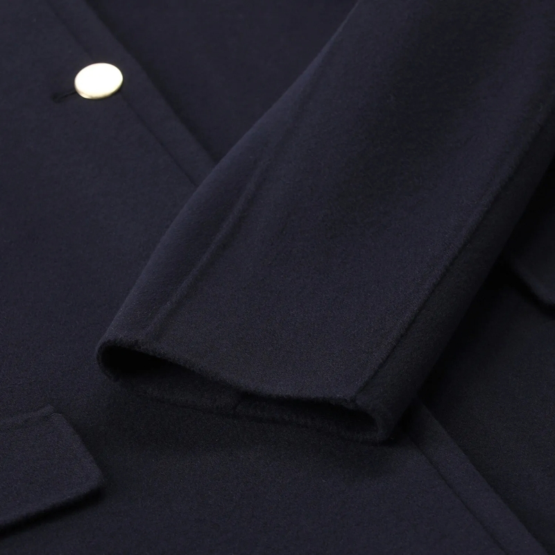 S Max Mara Veste de transition Kurzer Mantel Grazia aus Wolle blau(Image 4)